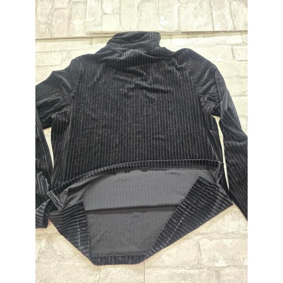 Sno Skins Velvet Turtleneck Long Sleeve Top Medium Black - Picture 10 of 10